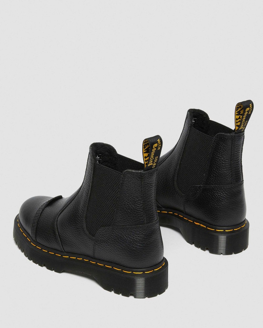 La Mia Genealogia Dr. Martens Piattaforme | 2976 Bex Chelsea Foderato In Pelliccia Sintetica - Piattaforma Musta: Nappa Macinata