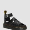 Le Signore Dr. Martens Sandalo Con Plateau | Sandali Con Plateau In Nappa Fresata Quad Clarissa Ii In Pelle Musta: Nappa Macinata