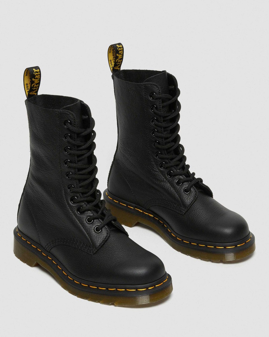 Le Signore Dr. Martens Tenie | Stivali Alti In Pelle Virginia 1490 Con Manico Alto Nero: Virginia