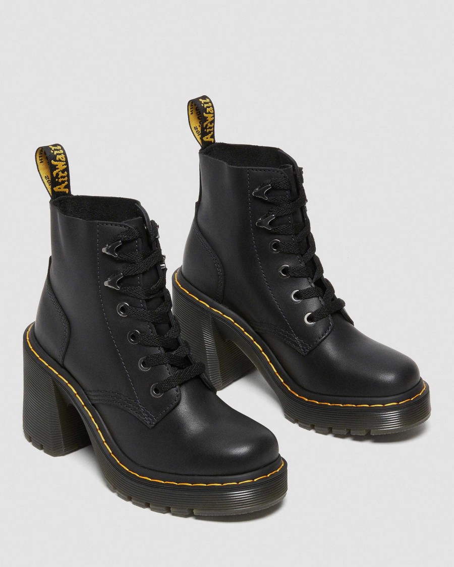 Le Signore Dr. Martens Maihar Dalla Pelle Morbida | Jesy Sendal Pelle - Tacchi Alti Musta: Sandali