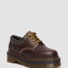 Le Signore Dr. Martens Scarpe Con Plateau | 8053 Piattaforma In Pelle Di Cavallo Pazzo Quad Ii -Kengat Marrone Scuro — Crazy Horse+Pu