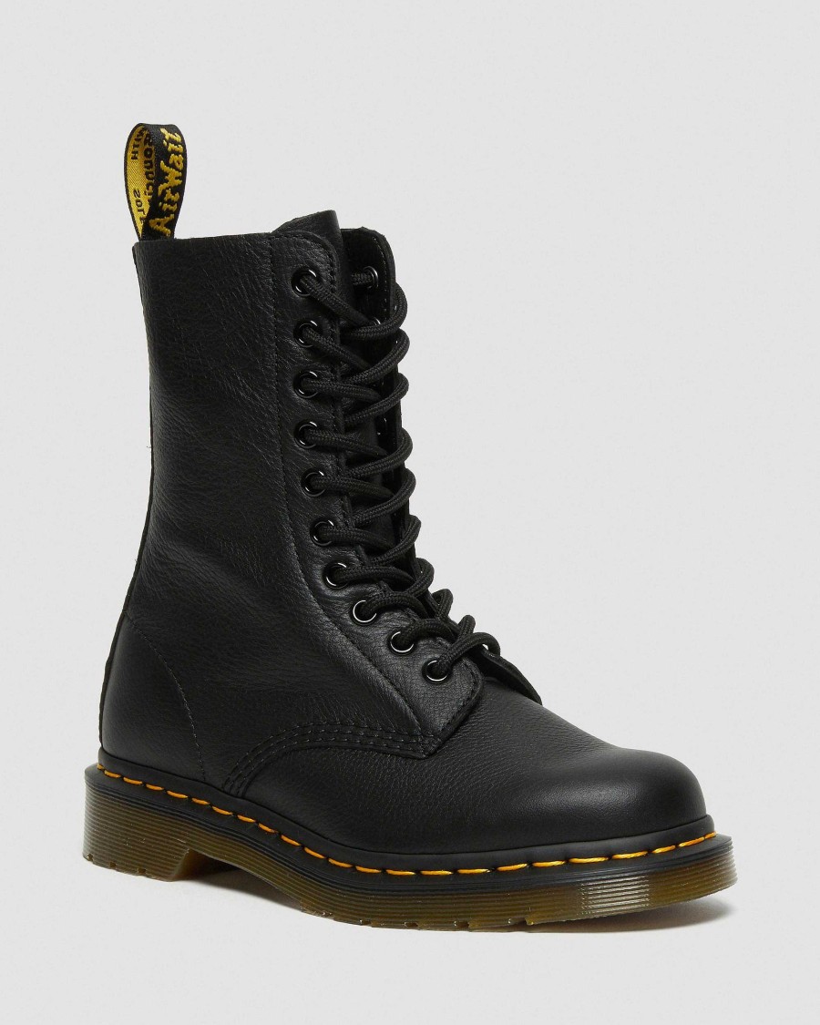 Le Signore Dr. Martens Tenie | Stivali Alti In Pelle Virginia 1490 Con Manico Alto Nero: Virginia