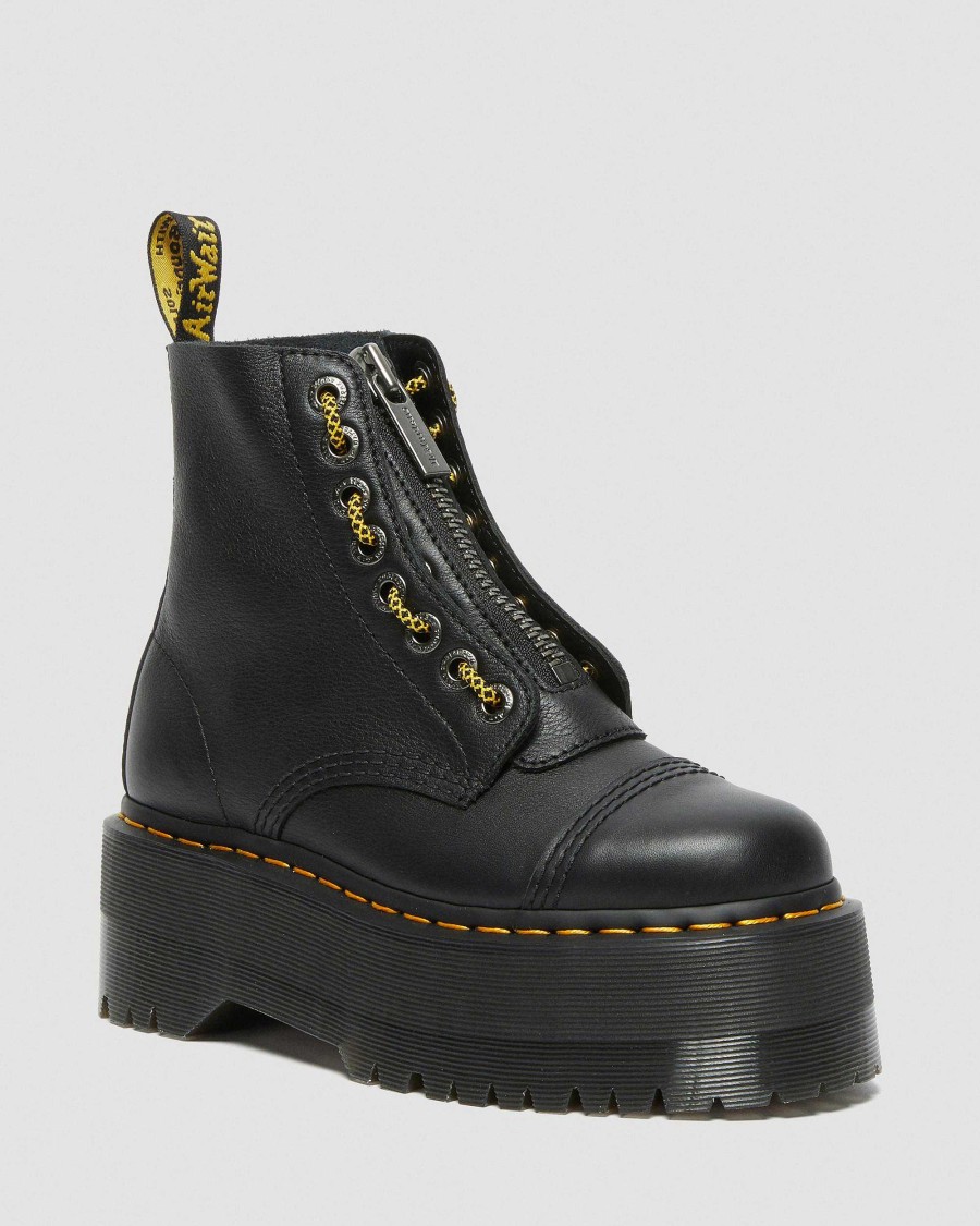 Le Signore Dr. Martens Piattaforme | Piattaforma In Pelle Sinclair Max Pisa -Maiharit Musta-Pisa