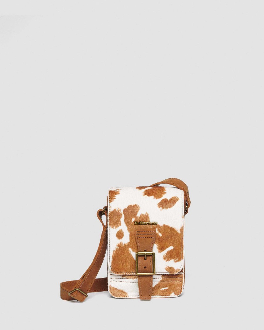 Accessorio Dr. Martens Borse Di Pelle | Borsa A Tracolla Verticale Con Stampa Hair-On Cow Abbronzatura Calda: Capelli Accesi