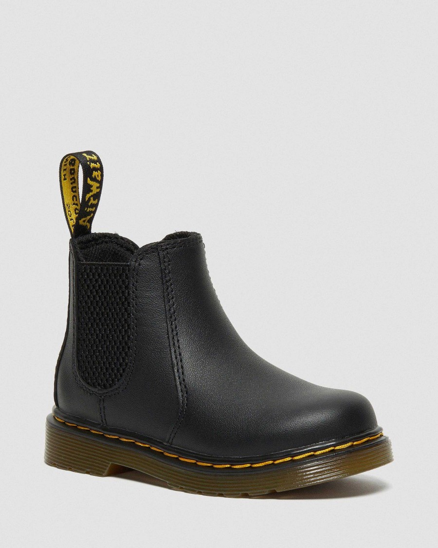 Bambini Dr. Martens Scarpe Da Scuola Per Ragazze | Stivaletti Chelsea Softy T 2976 Per Bambini In Pelle Musta — Softy T