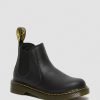 Bambini Dr. Martens Scarpe Da Scuola Per Ragazze | Stivali Chelsea Junior 2976 Softy T In Pelle Musta — Softy T