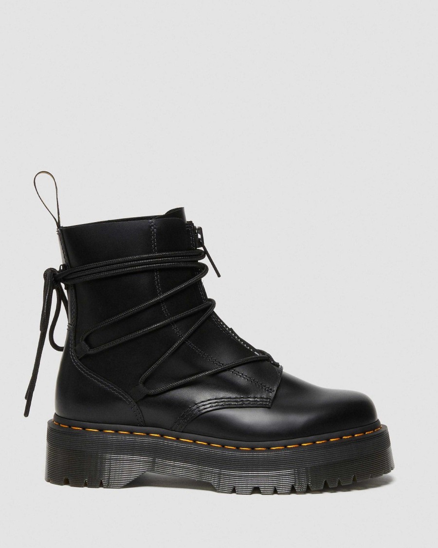 La Mia Genealogia Dr. Martens Piattaforme | Jarrick Ii Zeppe In Pelle Allacciate Nero — Liscio+Parigi