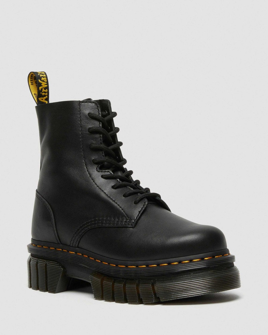 La Mia Genealogia Dr. Martens Piattaforme | Stivaletti Audrick Nappa Lux Con Plateau Nero: Nappa Lux