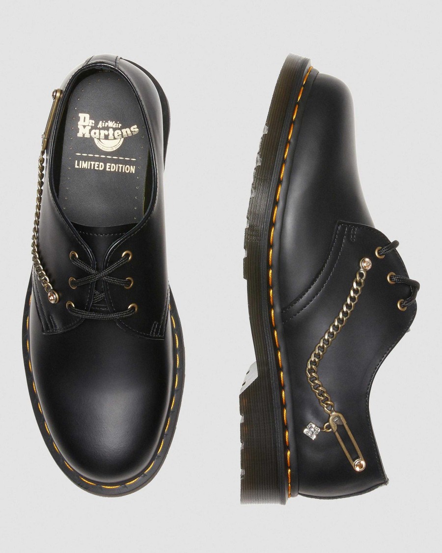 La Mia Genealogia Dr. Martens Scarpe Stringate | 1461-Maihar Decorato Con Cristalli Swarovski® Liscio Nero