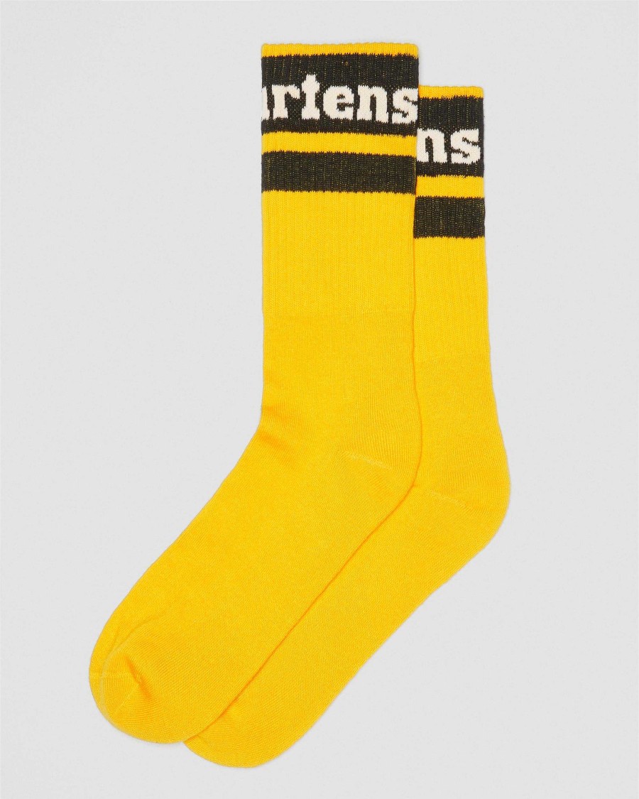 Accessorio Dr. Martens Ciuccio I Calzini | Calzini In Misto Cotone Organico Con Logo Atletico Giallo: Misto Cotone