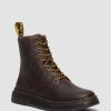 La Mia Genealogia Dr. Martens Calzature Utili | Stringate In Pelle Crewson -Maiharit Marrone Scuro — Crazy Horse+Pu