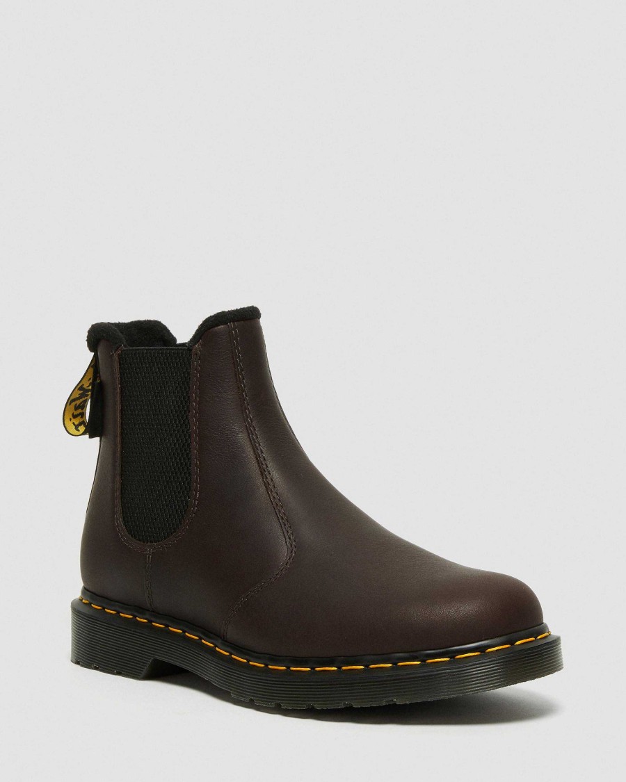 La Mia Genealogia Dr. Martens Maihar Marroni | 2976 Stivali Chelsea In Pelle Warmwair Valor Wp Marrone Scuro — Valor Wp