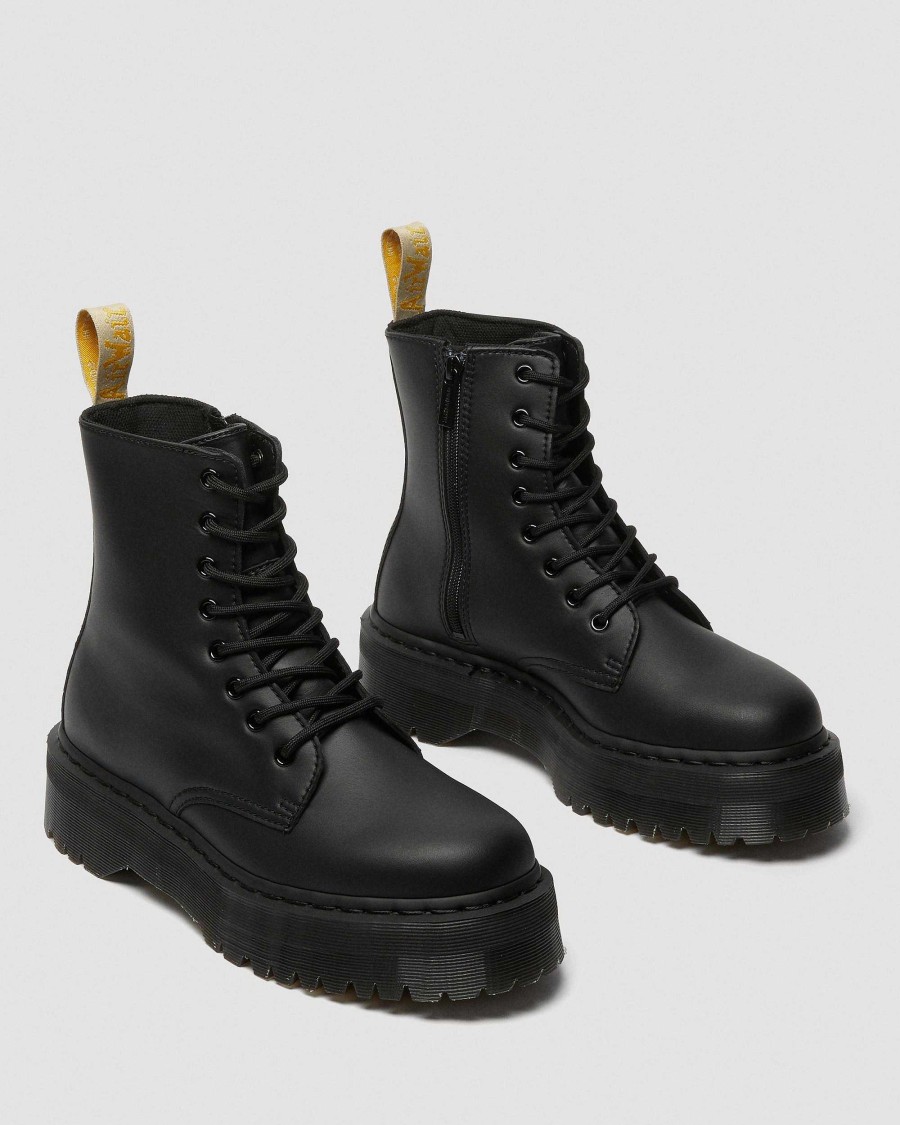 La Mia Genealogia Dr. Martens Maihari Vegani | Piattaforma Jadon Ii Mono Vegan -Maiharit Musta: Felix Rub Off