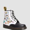 La Mia Genealogia Dr. Martens Tenie | 1460 Spazzole In Pelle Liscia Wednesday Holmes Pride Bianco+Nero: Liscio