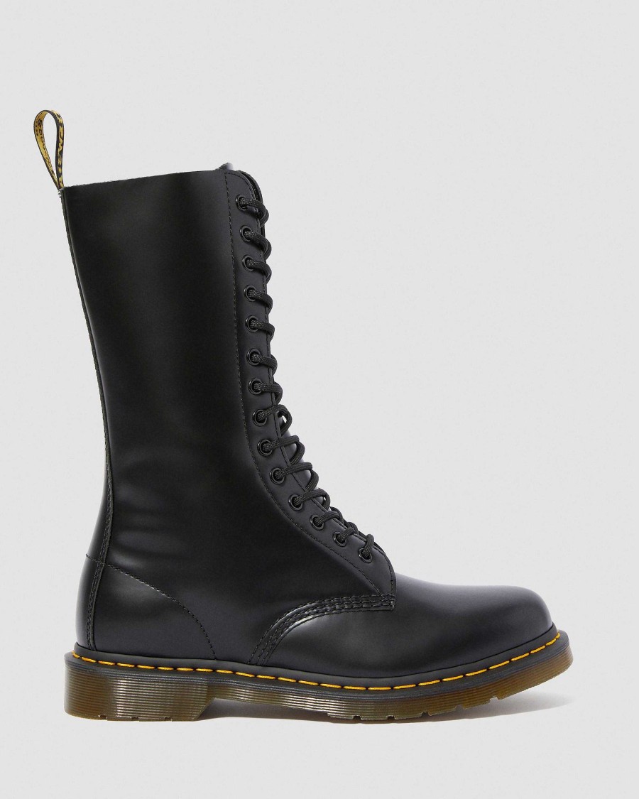 La Mia Genealogia Dr. Martens Tenie | Stringata Alta In Pelle Liscia Del 1914 -Maiharit Liscio Nero