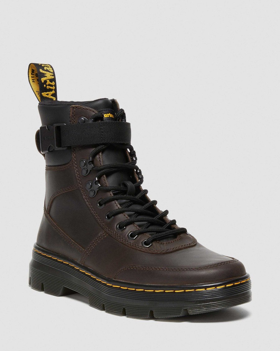 La Mia Genealogia Dr. Martens Calzature Utili | Combs Tech Crazy Horse Casual -Nahkamaiharit Marrone Scuro — Crazy Horse+Pu