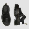 Le Signore Dr. Martens Sandalo Con Plateau | Sandali Ricki Con Plateau A 3 Cinturini In Pelle Nappa Lux Nero: Nappa Lux