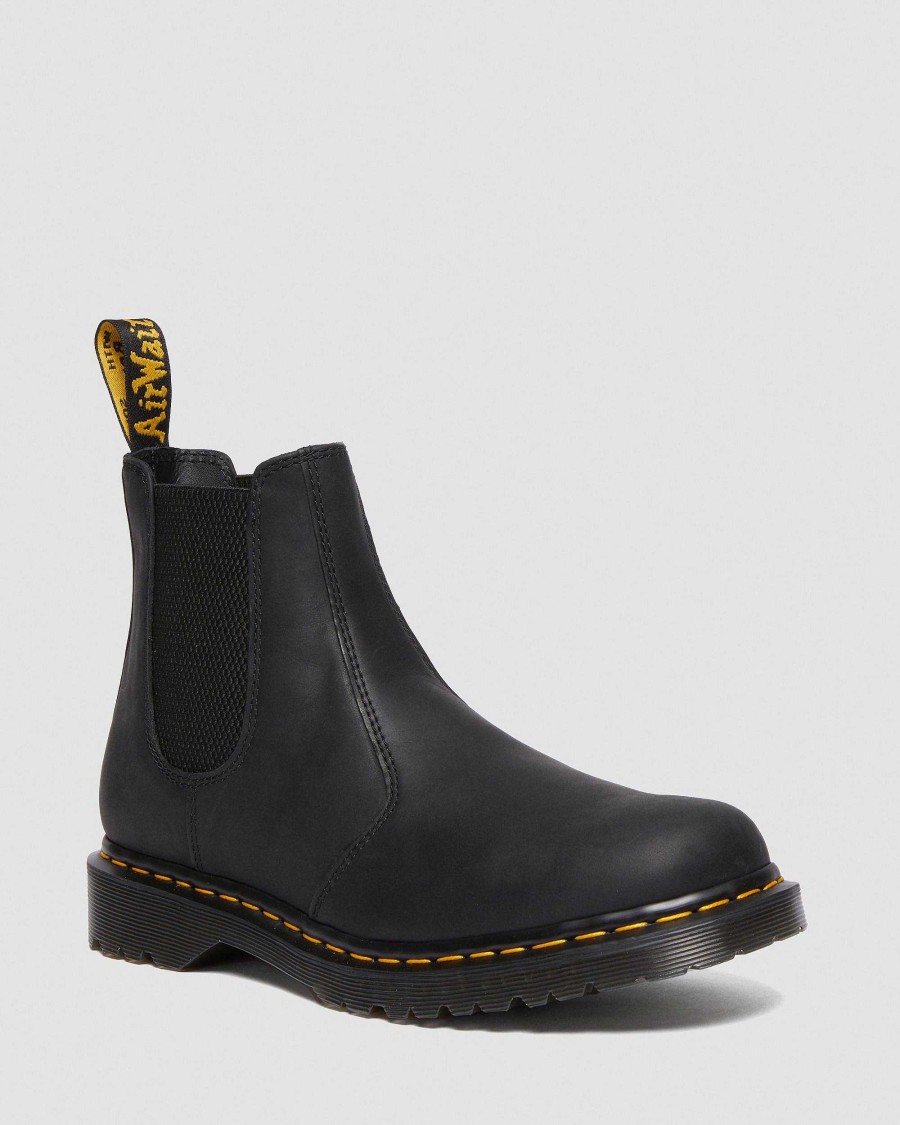 La Mia Genealogia Dr. Martens Festival Di Chelsea | 2976 Chelsea In Pelle Pieno Fiore Cerata Con Cerniera Musta: Pieno Fiore Cerato