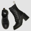 Le Signore Dr. Martens Stivaletti | Stringate In Pelle Chesney Con Tacco Svasato -Maiharit Musta: Sandali