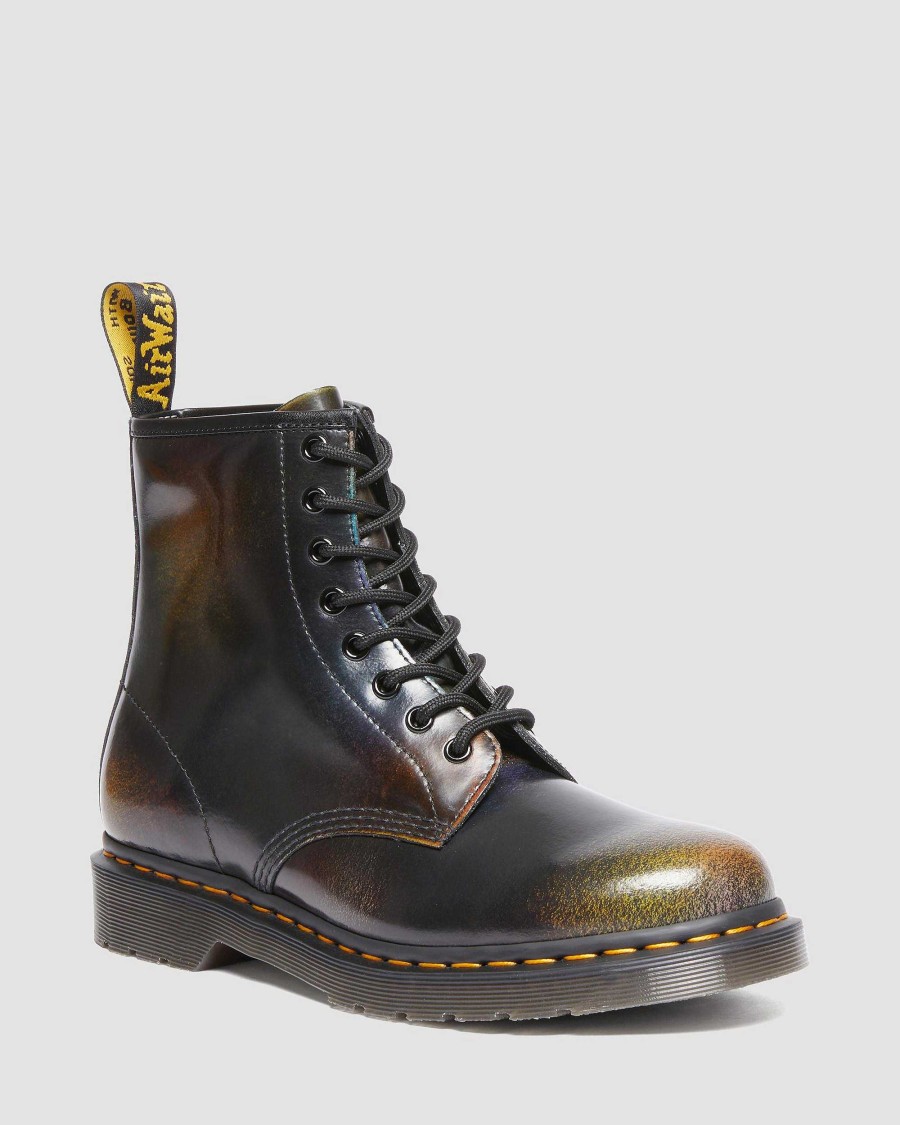 La Mia Genealogia Dr. Martens Tenie | 1460 For Pride Stivali Stringati In Pelle Ruskea+Multi: Arcobaleno Cancellato