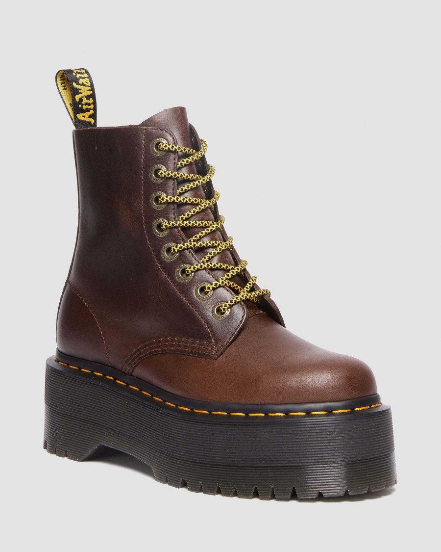 Le Signore Dr. Martens Tenie | 1460 Pascal Max Pelle -Piattaformamaiharit Marrone Scuro