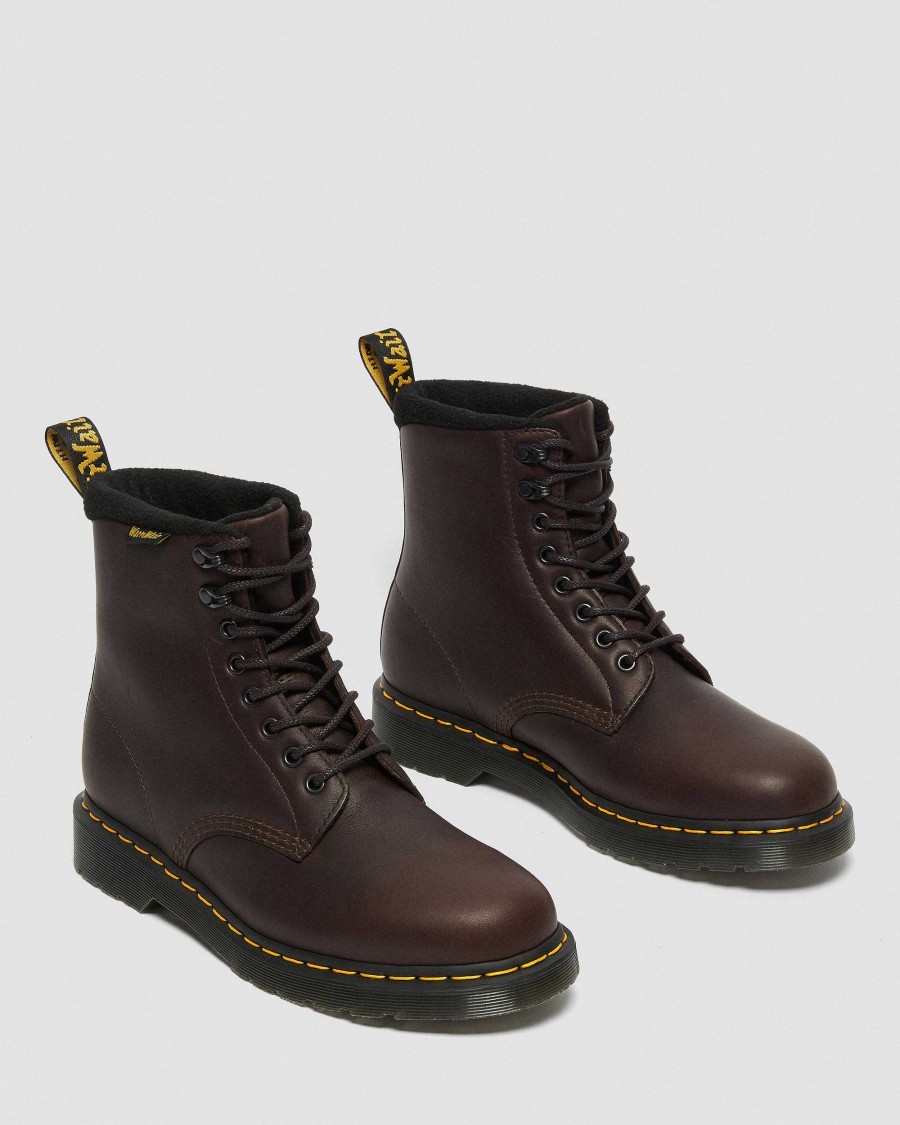 La Mia Genealogia Dr. Martens Maihar Marroni | 1460 Pascal Warmwair Valor Wp -Nahkamaiharit Marrone Scuro — Valor Wp