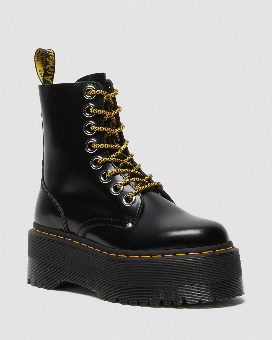 Le Signore Dr. Martens Tenie | Piattaforma In Pelle Jadon Max Buttero -Maiharit Nero: Burro