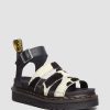 Le Signore Dr. Martens Sandalo Gladiatore | Sandali Con Stampa Mucca Blaire Hair-On Stampa Nera+Mucca