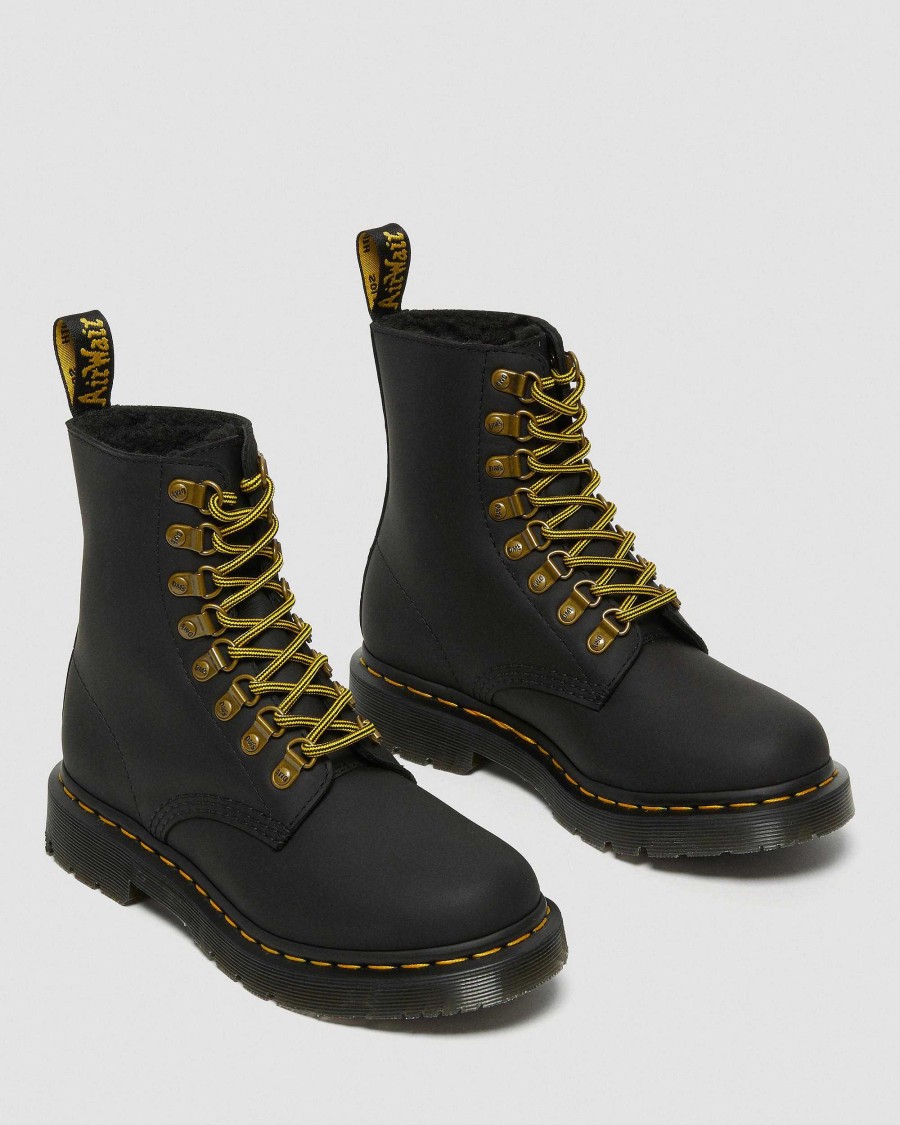 Le Signore Dr. Martens Formiche Invernali | 1460 Pascal Dm Stivaletto Wintergrip In Pelle Nero: Spazzaneve