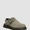 Le Signore Dr. Martens Pantofole | Techo Turco Jorge Ii Pelliccia Sintetica -Lipokkaat Grigio Nichel — Nabuk Milled Wp