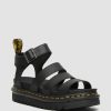 Le Signore Dr. Martens Sandalo Con Plateau | Sandali Blaire Hydro Con Cinturino In Pelle Nero Idro