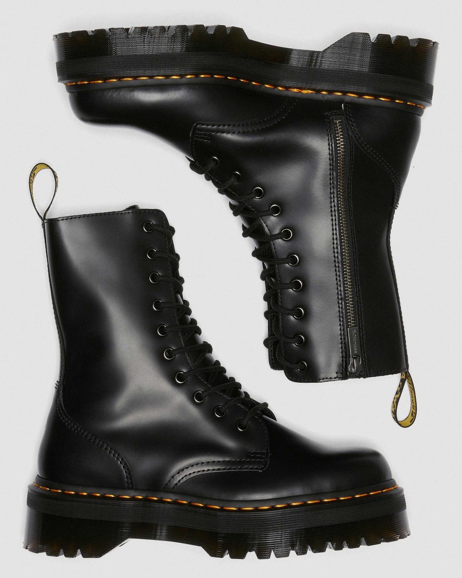 La Mia Genealogia Dr. Martens Piattaforme | Nahkaiset Jadon Ciao Piattaforma Liscia -Maiharit Musta: Liscio Lucido