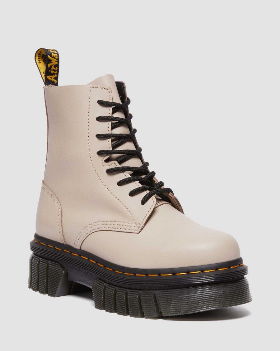 La Mia Genealogia Dr. Martens Piattaforme | Stivaletti Audrick Nappa Lux Con Plateau Talpa Vintage — Nappa Lux