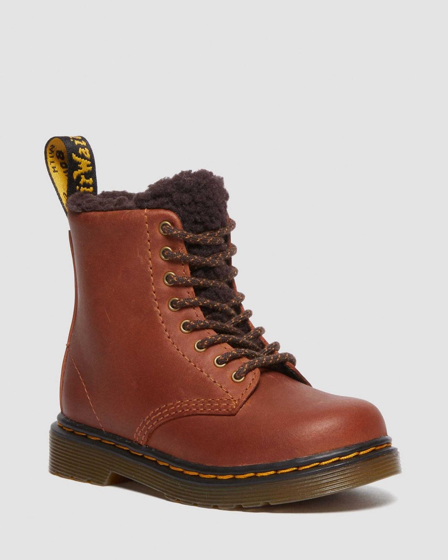 Bambini Dr. Martens Maihar Impermeabili | Toddler 1460 Serena -Nahkamaiharit Light Brown — Republic Waterproof