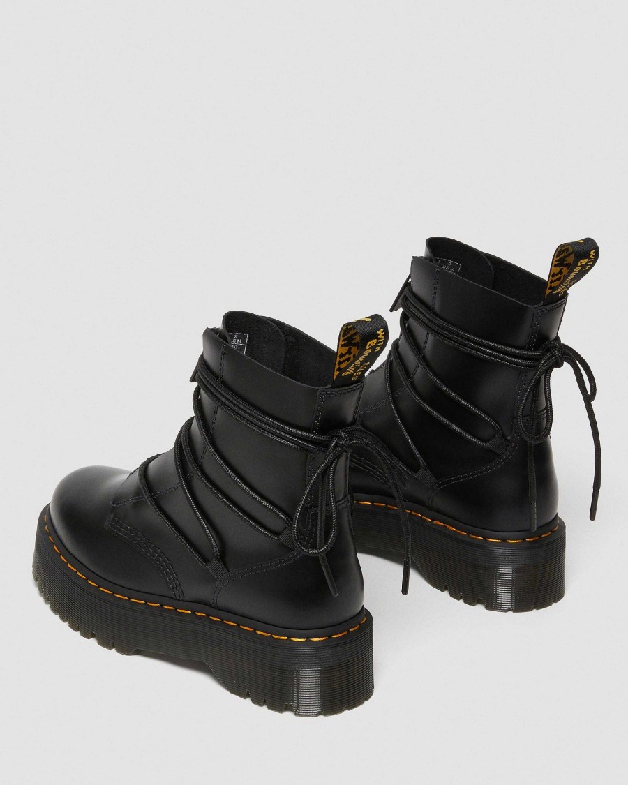 La Mia Genealogia Dr. Martens Piattaforme | Jarrick Ii Zeppe In Pelle Allacciate Nero — Liscio+Parigi