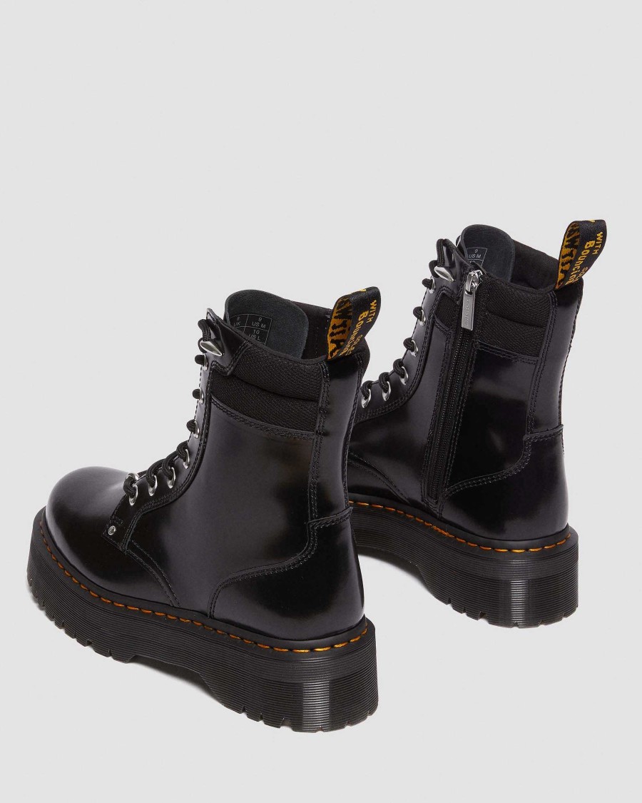 La Mia Genealogia Dr. Martens Formiche Invernali | Piattaforma In Pelle Hardware Jadon Ii -Maiharit Nero: Burro