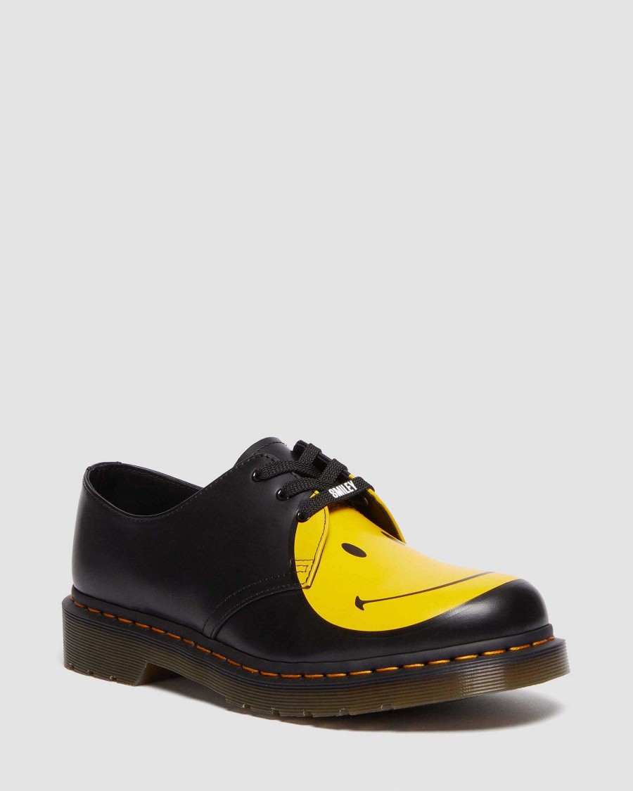 La Mia Genealogia Dr. Martens Scarpe Stringate | 1461 Smiley® Scarpe In Pelle Liscio Nero