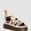 Le Signore Dr. Martens Sandalo Con Plateau | Clarissa Ii Quad Retro Canvas Vegan Platform -Remmisandaalit Paperinbeige — Kemble