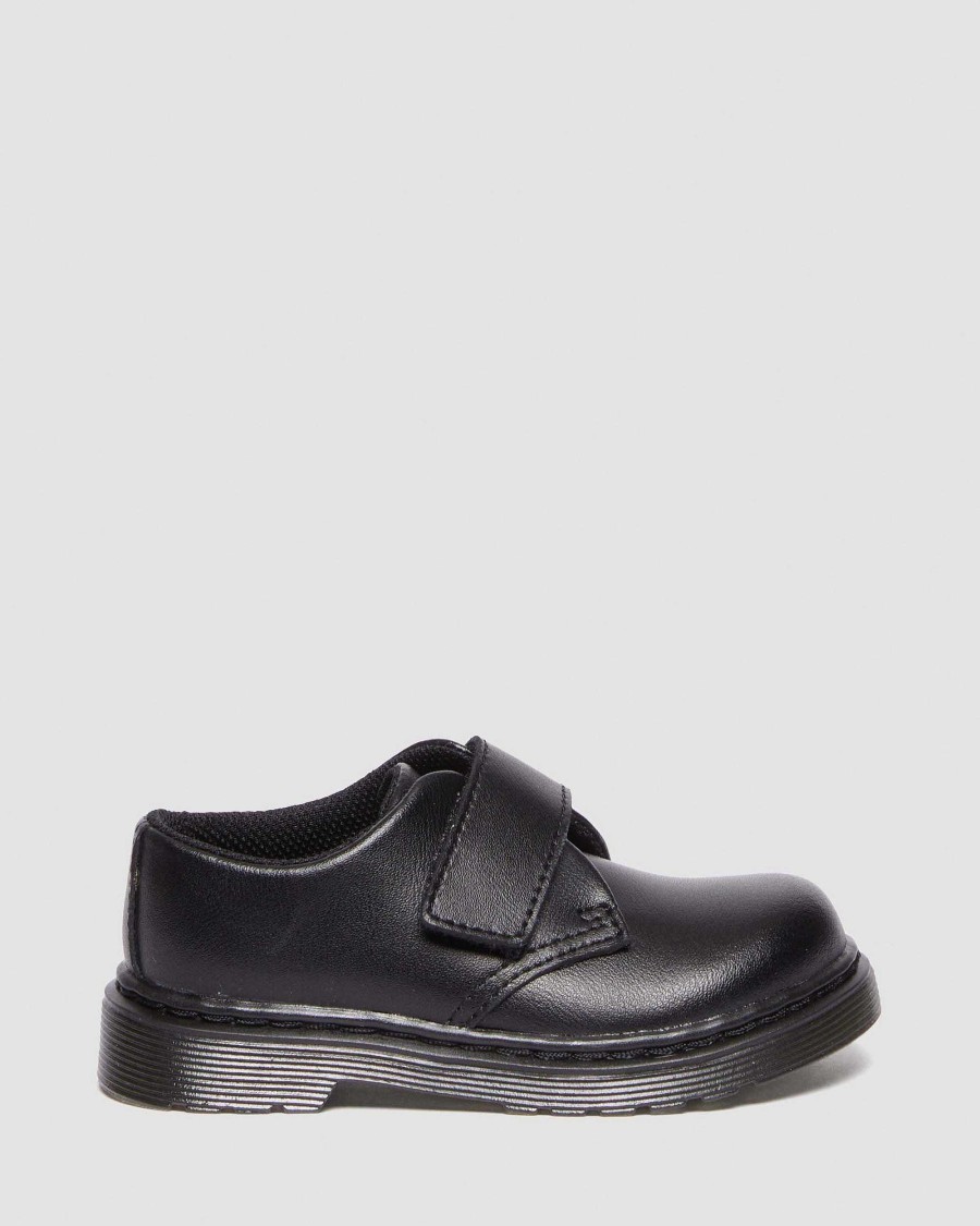 Bambini Dr. Martens Scarpe Da Scuola Per Ragazze | Scarpe Oxford Kamron Per Bambini Con Cinturino In Pelle E Velcro Nero: Lampada T