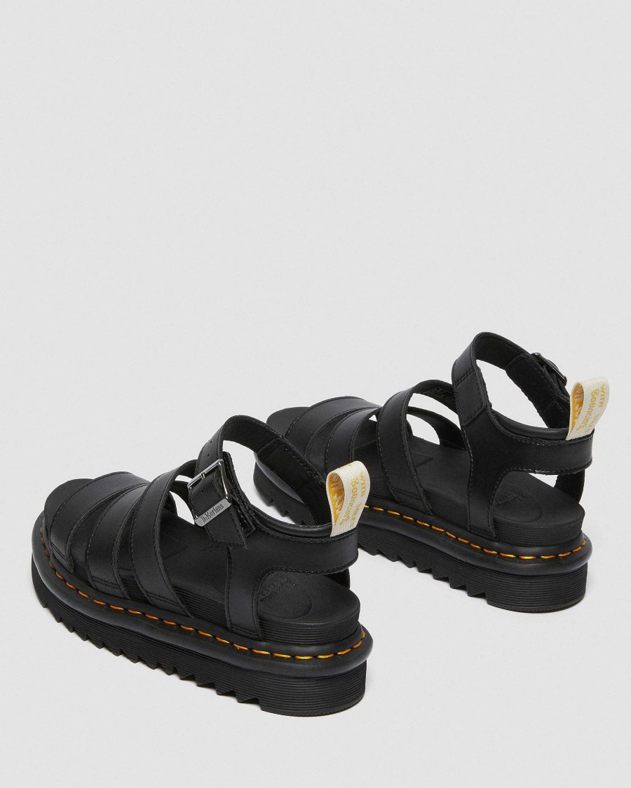 Le Signore Dr. Martens Sandalo Con Plateau | Blaire Felix Rub Off Vegan -Remmisandalit Musta: Felix Rub Off