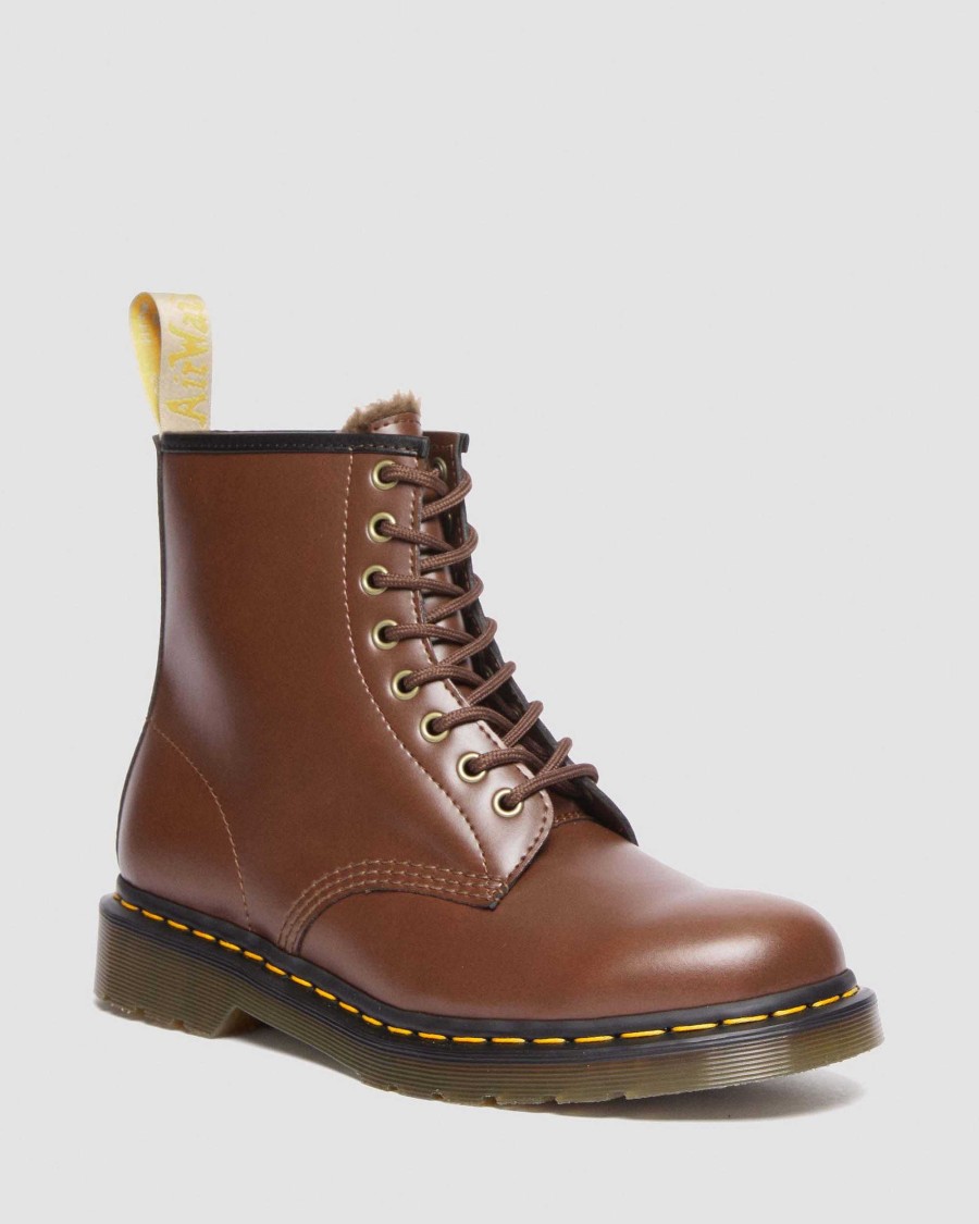 La Mia Genealogia Dr. Martens Maihari Vegani | Lacci Foderati Vegan 1460 Borg -Maiharit Marrone Norfolk Vegano