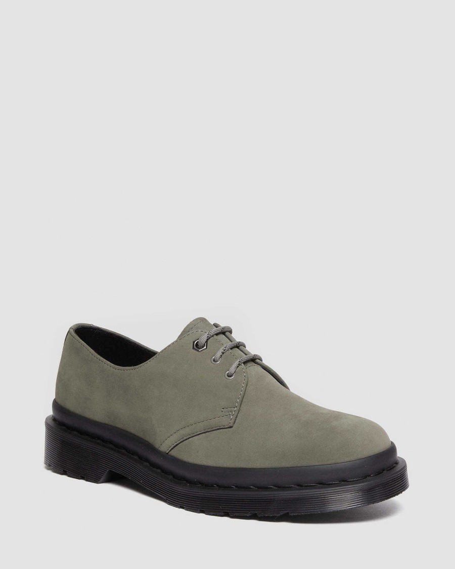 La Mia Genealogia Dr. Martens Scarpe Stringate | 1461 Kenkia In Nabuk Fresato Grigio Nichel — Nabuk Milled Wp