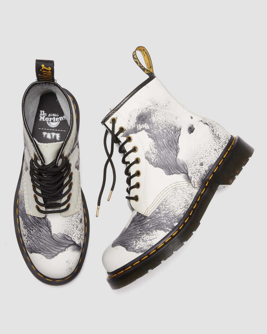 La Mia Genealogia Dr. Martens Tenie | 1460 Tate Decalcomania -Pettini In Pelle Multi-Corona: Rovescio