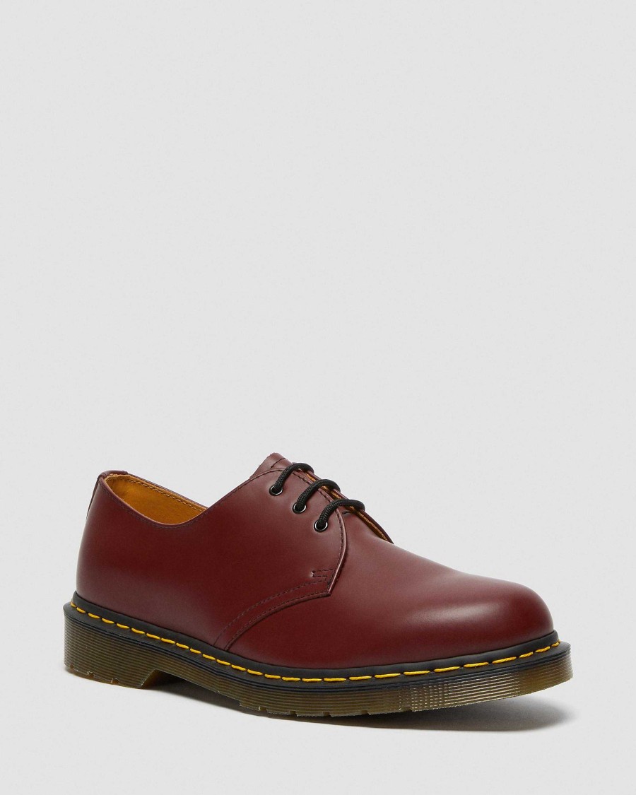 La Mia Genealogia Dr. Martens Scarpe Stringate | Scarpe Oxford Lisce 1461 In Pelle Rosso Ciliegia: Liscio