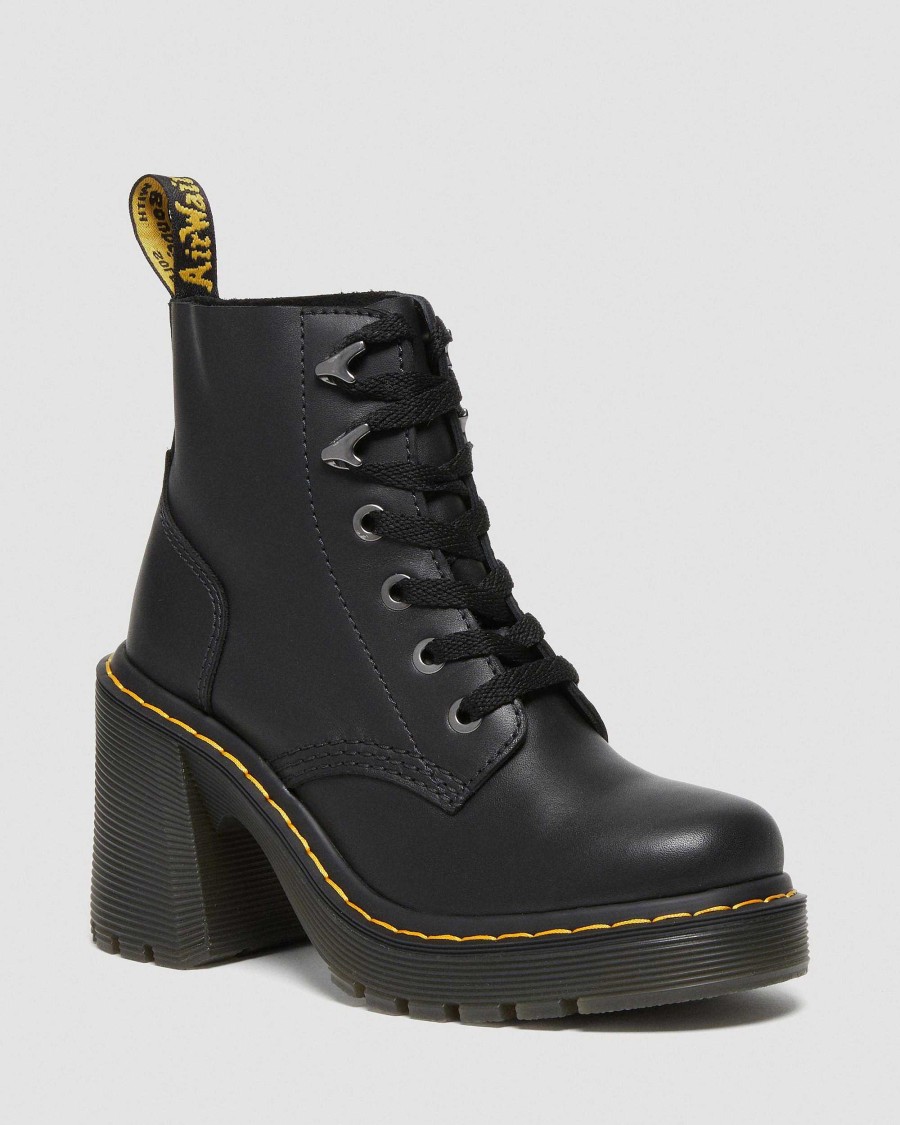 Le Signore Dr. Martens Maihar Dalla Pelle Morbida | Jesy Sendal Pelle - Tacchi Alti Musta: Sandali