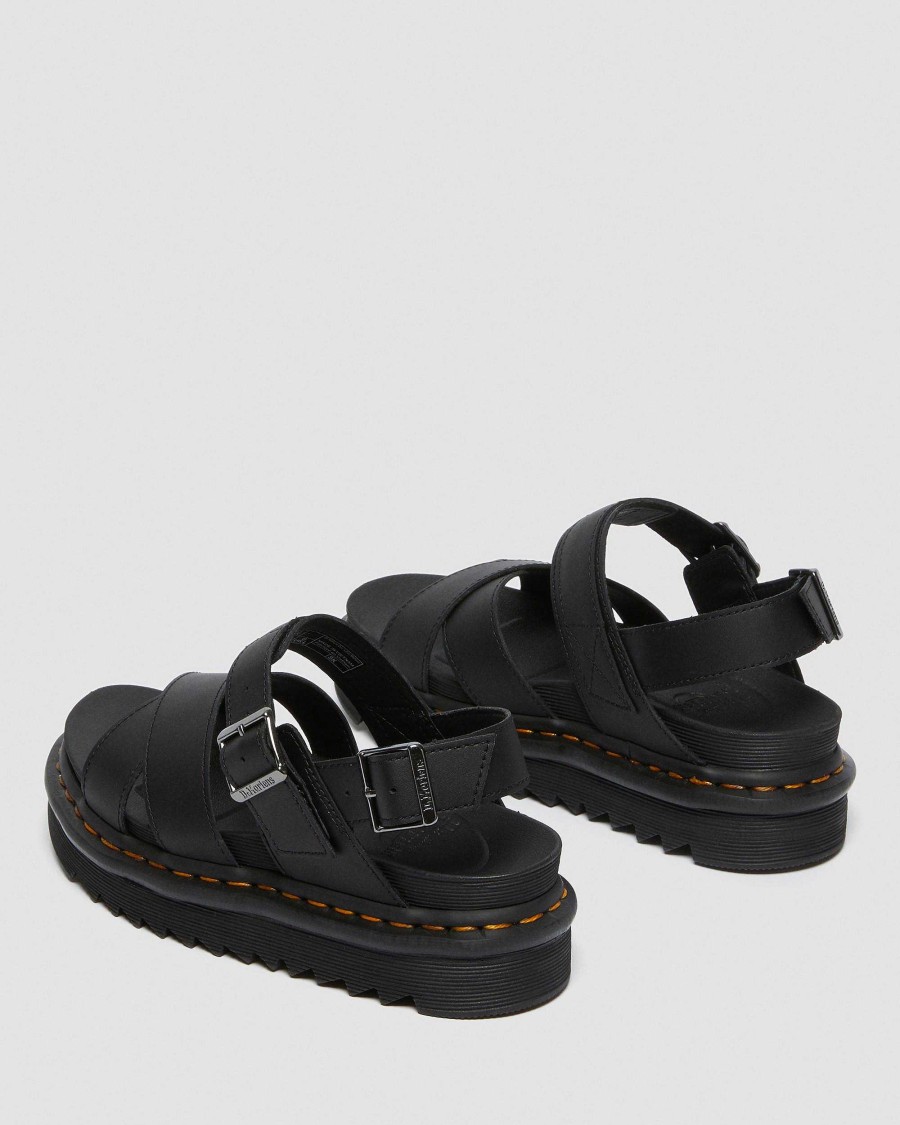 Le Signore Dr. Martens Sandalo Neri | Sandali Infradito Voss Ii Hydro In Pelle Nero Idro