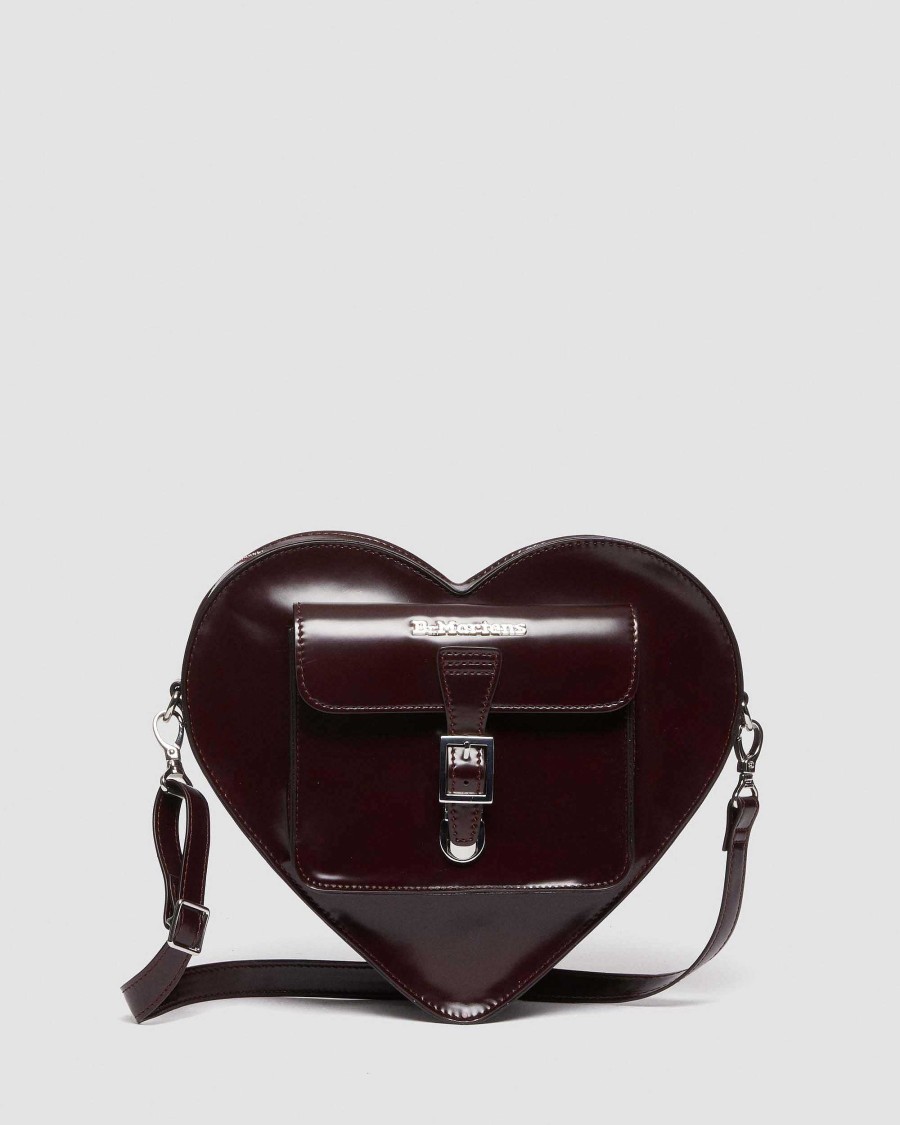 Accessorio Dr. Martens Borse Vegane | Borsa A Cuore Vegana Rosso Ciliegia: Oxford Rub Off