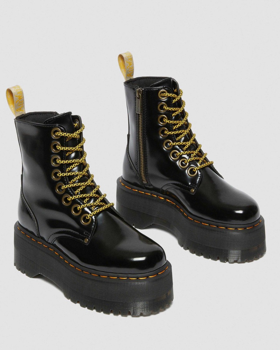 Le Signore Dr. Martens Maihari Vegani | Piattaforma Vegana Jadon Max -Maiharit Nero: Oxford