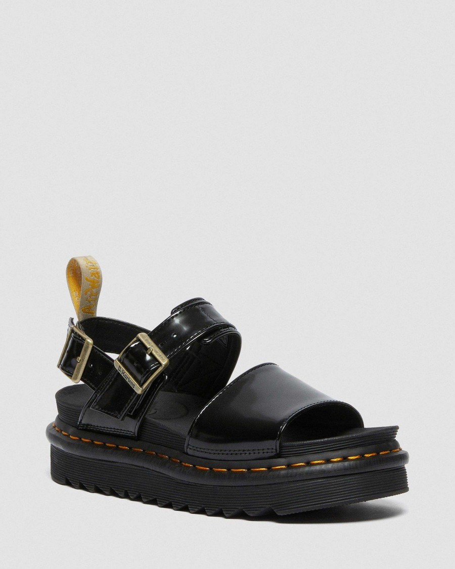 Le Signore Dr. Martens Sandalo Con Plateau | Sandali Infradito Vegani Voss Nero: Oxford