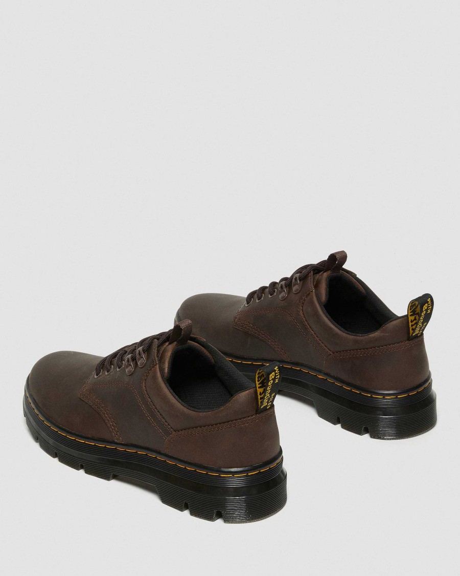 La Mia Genealogia Dr. Martens Scarpe Casual | Utilita In Pelle Reeder Crazy Horse -Kengat Marrone Scuro — Crazy Horse+Pu